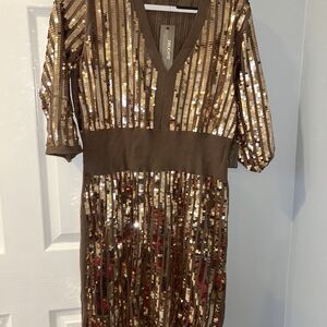 Eva Mendes for New York & Company Sequin Striped Dress
